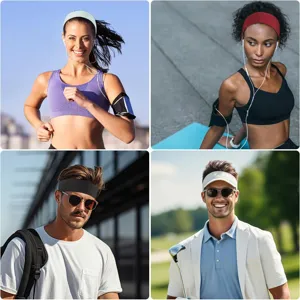 Effen Kleur Yoga Haarband Polyester Zweetband Elastische Antislip Haarband Voor Vrouwen Fitness Sport Hardlopen Training