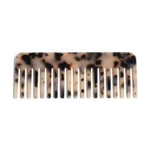 Tortoiseshell Acetate Wide Tooth Comb Hair Styling Anti Static Detangling Hairbrush