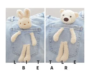 Peluche orsetto coniglio tasca giocattolo DIY vestiti accessori carina bambola decoro