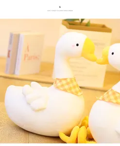 Simpatico peluche oca bianca gigante morbido cuscino animale di peluche bambola regalo bambini