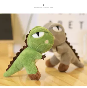 Creative standing dinosaur plush toy mini doll cute cartoon ornament desktop decoration kids gift