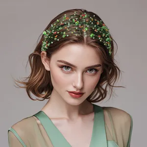 Damen Mode Kristall Perlen Verdreht Geflochten Stirnband Elegante Handgemachte Haarreif Haarschmuck Für Tägliche Kleidung