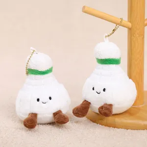 Simpatico portachiavi in peluche a forma di volantino bambola morbida ciondolo borsa sportiva