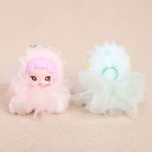 Bambola in peluche vinile fata dei fiori ciondolo portachiavi giocattolo soffice regalo