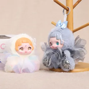 Simpatico ciondolo bambola in peluche vinile, stile fata portachiavi, regalo di guarigione.