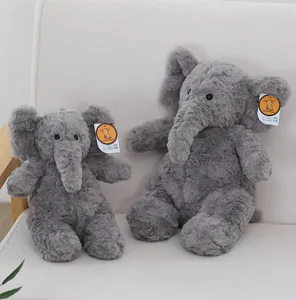 Grauer Elefant Plueschtier weiches Stofftier grosse Ohren suesse Puppe Kinder Geburtstag Geschenk