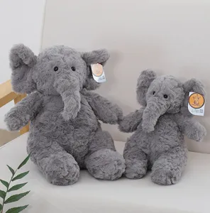 Süßes graues Elefanten Plüschtier große Ohren weiches Stofftier Baby Schlaf Puppe Geschenk