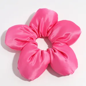 Süßer rosa Blumen Haargummi, modischer Stil Pferdeschwanz Halter Haar Accessoire neu.