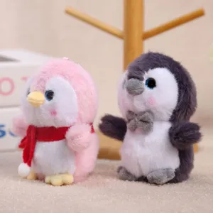 Cute plush penguin keychain pendant soft toy backpack ornament cute gift for kids.