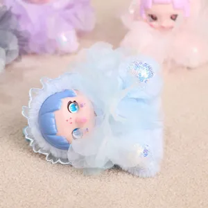 Simpatico ciondolo bambola in peluche vinile, soffice giocattolo fata, decorazione kawaii.