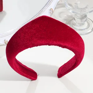 Red velvet crown headband detail, retro court style hair accessory for women and girls daily wear.
