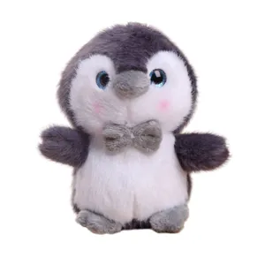 Cute penguin plush toy stuffed animal backpack pendant soft doll fluffy gift for kids.