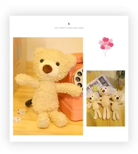 Flauschiger lockiger Teddybär Plüschtier Anhänger süße Rucksack Puppe Tasche Hängeornament