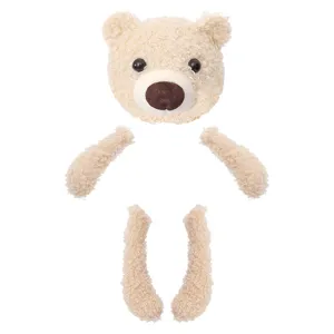 Flauschiger Teddybär Plüschtier DIY zerlegte Teile Set, süße weiche Puppe Zubehör für DIY.