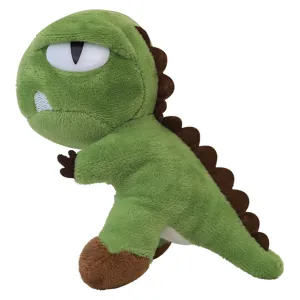 Cute green one-eyed dinosaur plush toy pendant funny monster doll backpack decoration
