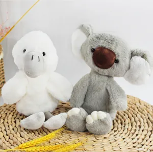 Cute koala and white bird plush toys, soft stuffed animal dolls for cute girls birthday gift.