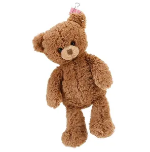 Ours en peluche marron duveteux mignon doux animal en peluche poupée pour cadeau d'enfants