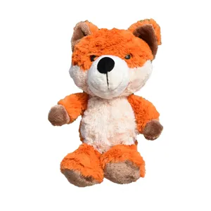 Cute forest animal plush toy, orange and white stuffed fox doll for kids sleeping and hugging gift.