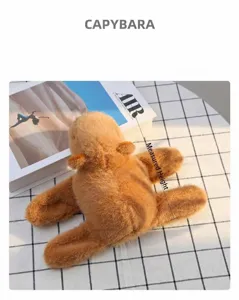 Cute capybara plush slap bracelet soft animal doll toy multi-functional cozy gift for kids.