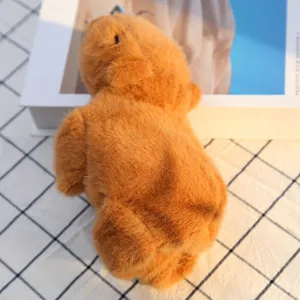 Cute brown capybara plush slap bracelet soft animal doll toy for children nice gifts