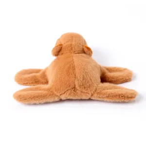 Cute brown capybara plush slap bracelet toy, soft stuffed animal wrist band for kids.