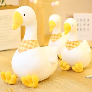 Simpatico peluche oca bianca morbido animale di peluche cuscino bel regalo per bambini decoro