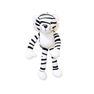 Süßer schwarz-weißer gestreifter Tiger Plüsch Anhänger weiches Stofftier Taschen Deko