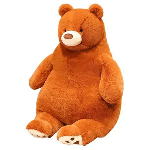 Süßer brauner Plüschbär Kuscheltier weiches Kissen Stofftier Puppe Geschenk für Kinder