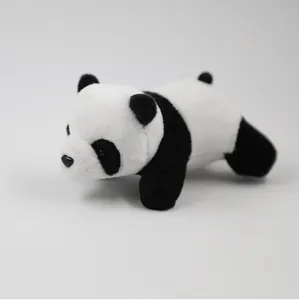 Cute lying panda plush pendant soft stuffed animal doll toy for bag accessory decoration