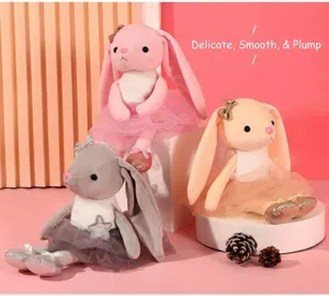 Ballett hase pluesch puppe niedliches stofftier spielzeug geschenk fuer maedchen drei farben