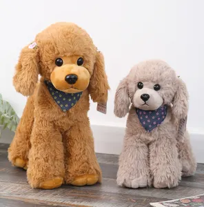 Simpatico peluche barboncino morbido animale di stoffa cane bambola cuscino regalo di compleanno