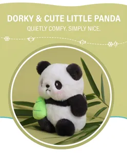 Lindo panda de peluche llavero suave animal bolso colgante hermoso regalo de cumpleaños