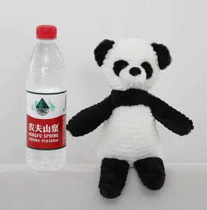 Cute striped panda plush toy animal doll soft comforting pillow gift for kids and friends