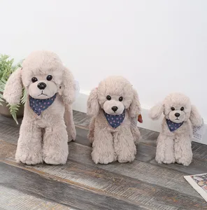 Simpatico giocattolo in peluche barboncino di simulazione animale cane bambola regalo compleanno