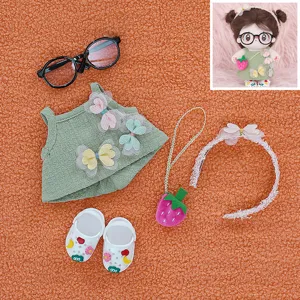 Cotton Doll Fluffy Hair Plush Toy Cute Stuffed Character Doll And Fashion Clothes Accessories For Girls Children Gift