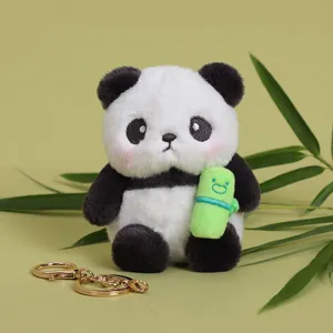 Llavero de peluche de panda lindo, adorable colgante de bolso de animal suave regalo.
