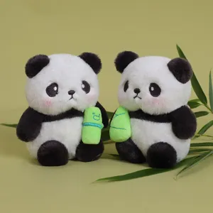 Lindo panda de peluche llavero suave animal bolso colgante juguete esponjoso regalo para niños