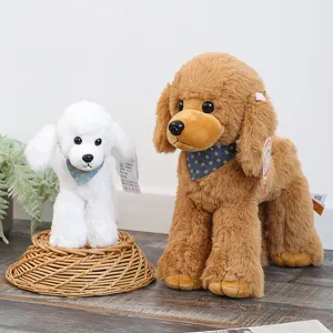 Simpatico peluche barboncino animale imbottito cucciolo cuscino regalo di compleanno immagine