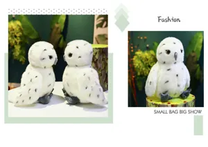 Peluche gufo bianco simulazione uccello bambola soffice animale di peluche regalo decoro