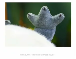 Dettaglio peluche uccello di simulazione soffice, imbottitura morbida, design cucitura