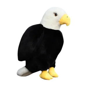 Peluche realistico di aquila calva animale in stoffa morbida uccello decorazione