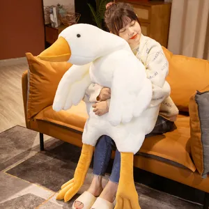 Gigante ganso blanco de peluche tierno suave animal de peluche muneca cojino regalo