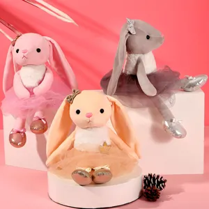 Süßes Ballett-Hase Plüschtier mit Tutu-Kleid, weiche Kuscheltier Puppe für Mädchen Geschenk.