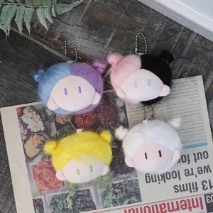 Süßer Plüsch Puppenkopf Schlüsselanhänger flauschiges Haar Tasche Anhänger Spielzeug Accessoire