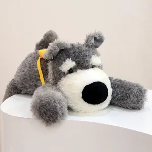 Süßer grauer Schnauzer Plüschtier Rucksack, weiche Kuscheltier Puppe Kissen für Mädchen Geschenk.