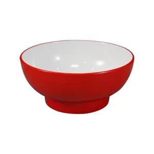 Melamine ramen bowl plastic noodle soup bowl commercial heavy duty red tableware 1pc