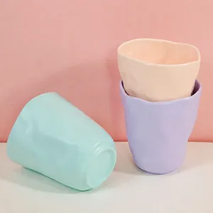 Gobelet à eau irrégulier de couleur unie minimaliste en mélamine tasse à thé maison