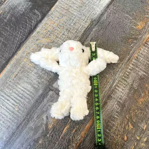 Weißes Langohr-Kaninchen Plüschtier Schlüsselanhänger, weicher Stofftier Taschenanhänger.