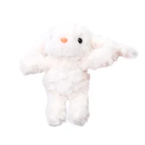 Süßer weißer Schlappohr Hase Plüschtier Schlüsselanhänger, flauschiger Taschenanhänger für Damen.