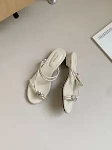 Sandales talons carrés strass femme élégantes mode été chaussures talons hauts chic